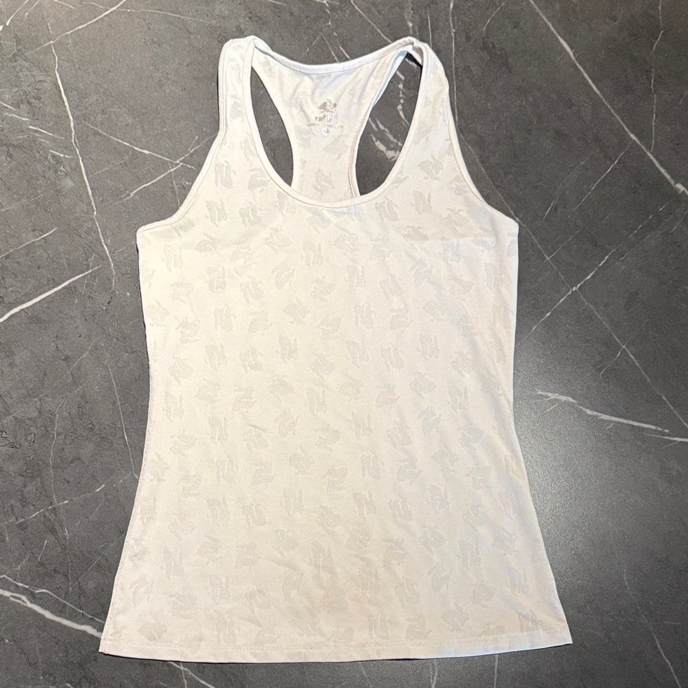 Rabbit White Racerback Tank Top